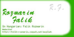 rozmarin falik business card